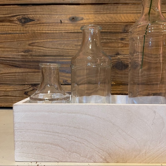 Broyhill Farmhouse Rustic Vase Wooden Rustic Box Decor NWT - Picture 4 of 9